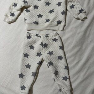 Koala Kids Cream Star Quilted Toddler Set Sz 18M